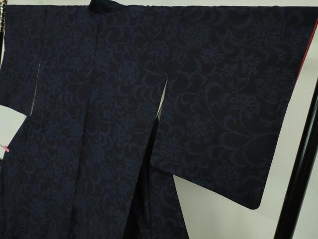 平和屋着物●極上 本場結城玉紬 結織苑 80亀甲 花唐草文 証紙付き 逸品 DZAB1938kh6