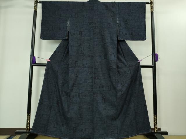 平和屋着物●極上 本場結城紬 重要無形文化財 100亀甲 幾何学文様 逸品 未使用 DZAB1939kh6