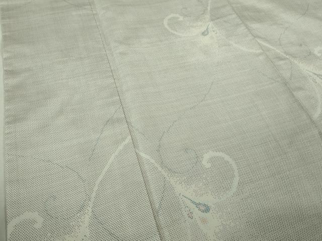 平和屋着物●極上 本場大島紬 白大島 7マルキ 唐草文 逸品 DZAB1940kh6
