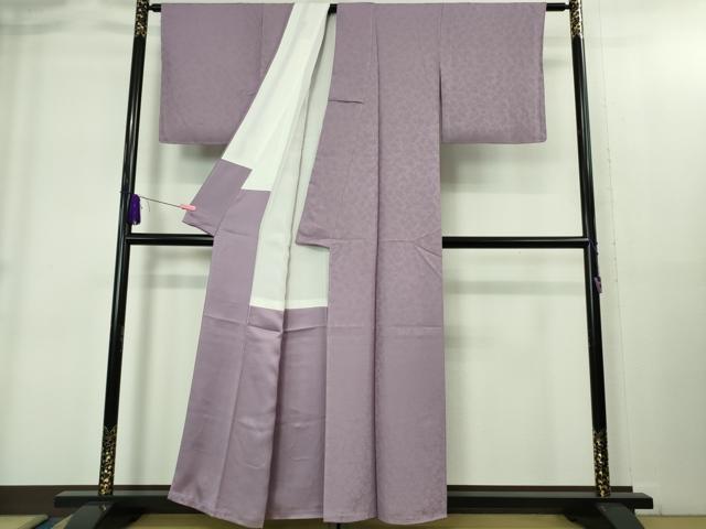 平和屋着物●極上 色無地 花地紋 紅藤色 逸品 未使用 DZAB1951kh6