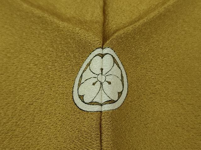平和屋着物●極上 色無地 芥子色 逸品 未使用 DZAB1954kh6