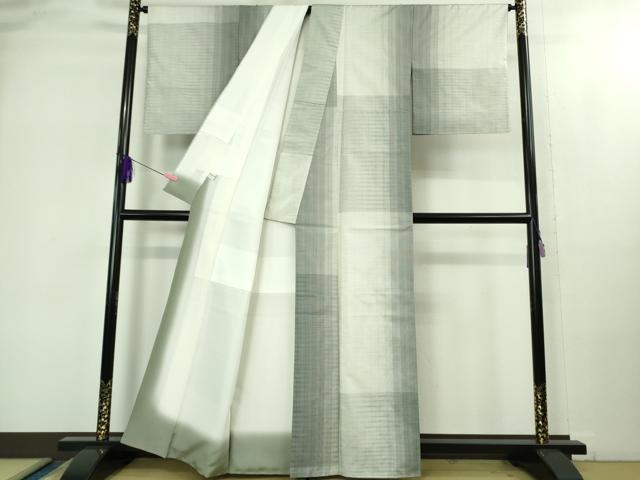 平和屋着物●極上 本場縞大島紬 縞格子 古代染色純植物染 ふくぎ 大島紬美術館 証紙付き 逸品 DZAB1963kh6