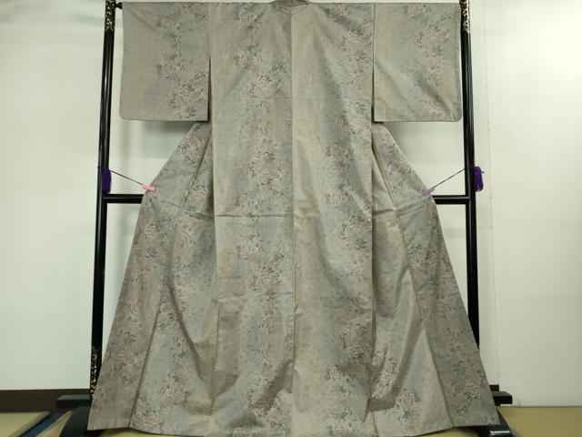 平和屋着物●極上 都喜ヱ門 本場大島紬 紬萬葉 9マルキ 花唐草間道 藤絹織物謹製 逸品 DZAB1966kh6
