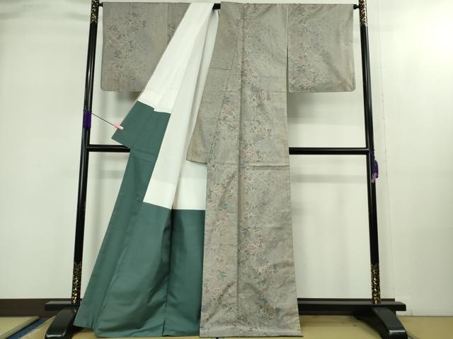 平和屋着物●極上 都喜ヱ門 本場大島紬 紬萬葉 9マルキ 花唐草間道 藤絹織物謹製 逸品 DZAB1966kh6