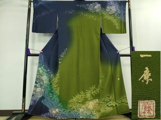 平和屋着物●極上 吉乃一廉 幻の辻が花 訪問着 暈し染め 金彩 さが美扱い 逸品 未使用 DZAB1971kh6