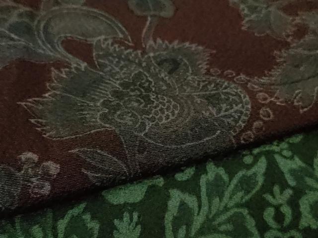 平和屋本店●極上 前田仁仙 仁仙更紗 訪問着 更紗花文 鬼しぼ縮緬 逸品 DZAB1980kh6