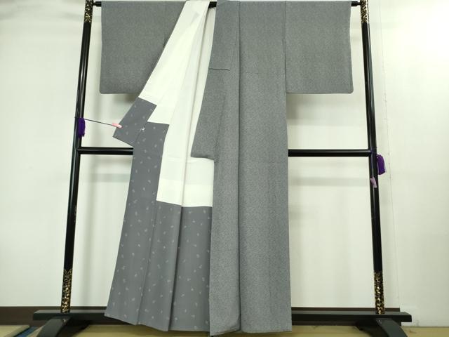 平和屋本店●極上 人間国宝 小宮康孝 江戸小紋 花蝶文 紅掛空色×白 西武百貨店扱い 逸品 DZAB1983kh6