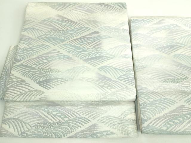 平和屋着物*極上 夏物 紋屋井関 御寮織 つけ帯 立波文 銀糸 逸品 DZAB2028kh6
