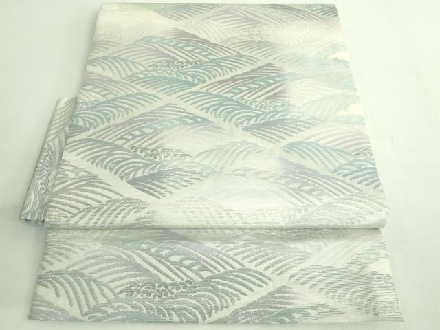 平和屋着物*極上 夏物 紋屋井関 御寮織 つけ帯 立波文 銀糸 逸品 DZAB2028kh6