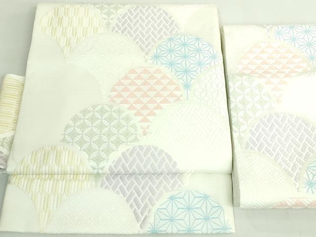 平和屋着物*極上 夏物 つけ帯 唐織 青海波 逸品 DZAB2029kh6