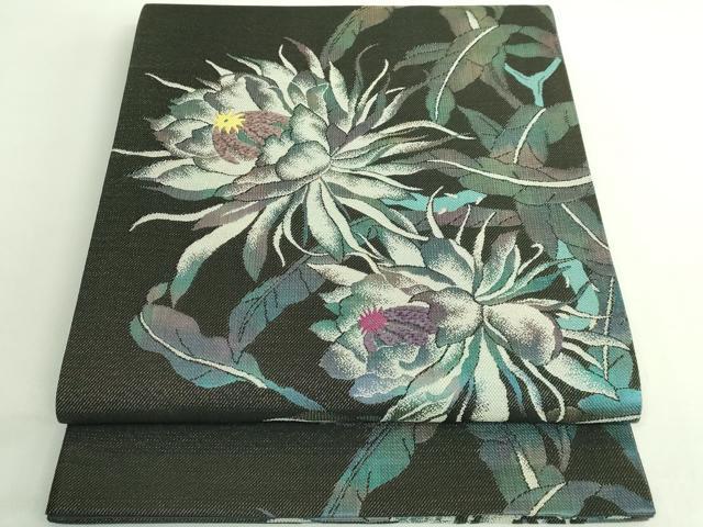 平和屋着物●極上 六通柄袋帯 貮重経織 月下美人 逸品 DZAB2054kh6