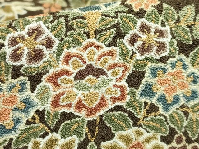 平和屋本店●最高級 中国三大刺繍 相良刺繍 総刺繍 袋帯 200万粒 総詰め 鳥獣戯画 反端付き 逸品 DZAB2072kh6