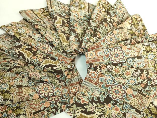 平和屋本店●最高級 中国三大刺繍 相良刺繍 総刺繍 袋帯 200万粒 総詰め 鳥獣戯画 反端付き 逸品 DZAB2072kh6