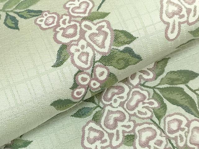 平和屋本店●極上 西陣 木野織物 菱屋善兵衛謹製 六通柄袋帯 舞花文 逸品 DZAB2077kh6