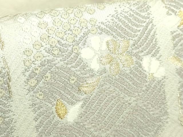 平和屋着物●極上 西陣の名門 加納幸謹製 六通柄袋帯 唐織 色紙並べ花文 金銀糸 逸品 DZAB2100kh6