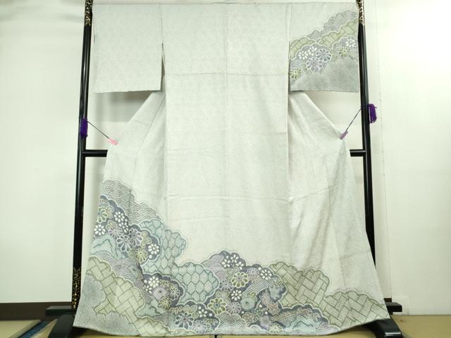 平和屋本店○極上 名門 藤娘きぬたや・総絞り 訪問着 雲