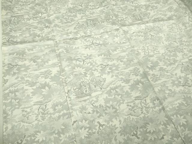 平和屋着物●極上 本場大島紬 白大島 7マルキ 平安人物風景 逸品 未使用 DZAB2122kh6