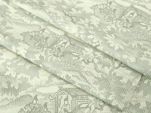 平和屋着物●極上 本場大島紬 白大島 7マルキ 平安人物風景 逸品 未使用 DZAB2122kh6