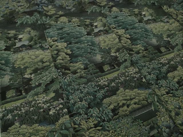 平和屋着物●極上 都喜ヱ門 本場大島紬 総絣 名所風景花文 藤絹織物謹製 逸品 未使用 DZAB2126kh6