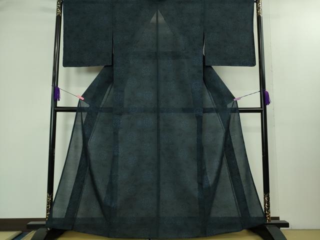 平和屋着物*極上 夏物 本場大島紬 夏大島 7マルキ 花唐草文 逸品 未使用 DZAB2130kh6