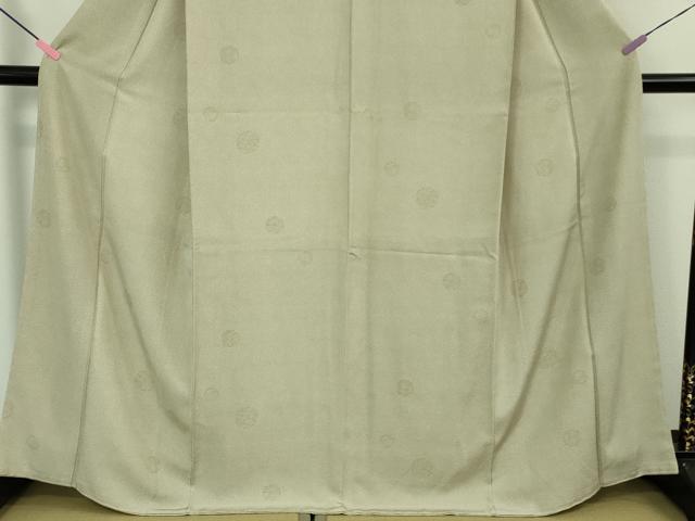 平和屋着物●極上 江戸小紋 行儀 雪輪花文 柳鼠色×白 逸品 未使用 DZAB2146kh6