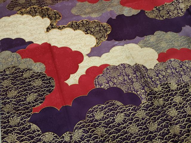平和屋本店●極上 皇室献上作家 藤井寛 訪問着 駒刺繍 雲重ね 金彩 三越扱い ロング丈 逸品 未使用 DZAB2198kh6