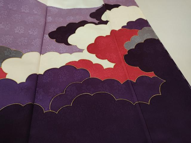 平和屋本店●極上 皇室献上作家 藤井寛 訪問着 駒刺繍 雲重ね 金彩 三越扱い ロング丈 逸品 未使用 DZAB2198kh6