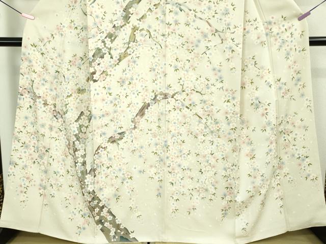 平和屋本店●極上 訪問着 枝桜 象牙色地 金彩 逸品 DZAB2211kh6