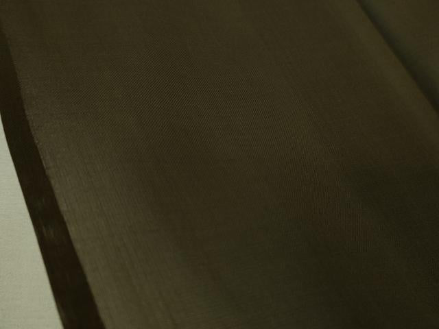 平和屋本店*希少 夏物 男性 本場黄八丈 夏黄八 紗紬 キングサイズ 伝統工芸士 西條吉広 海松茶色 証紙付き 逸品 DZAB2239kh6
