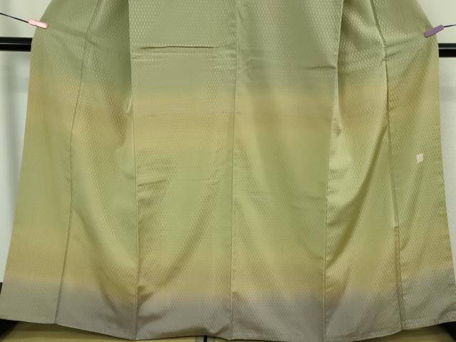 平和屋本店●極上 伝統工芸士 曽根武勇 訪問着 お召地 菱地紋 横段文 暈し染め 逸品 DZAB2244kh6