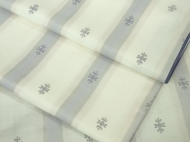 平和屋本店●極上 本場大島紬 白大島 吉祥間道 やまと誂製 逸品 DZAB2254kh6