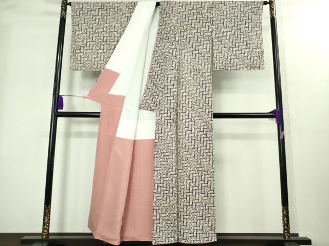 平和屋本店●極上 岩手の匠 草紫堂 南部絞り 紫根染 紬 正絹 逸品 未使用 DZAB2284kh6