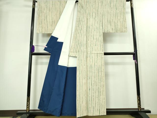平和屋本店●極上 染司よしおか 五代目 吉岡幸雄 紬 間道 逸品 DZAB2287kh6