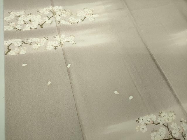 平和屋本店●極上 銀座きしや 訪問着 枝桜 暈し染め 薄柿色地 たとう紙付き 逸品 DZAB2296kh6