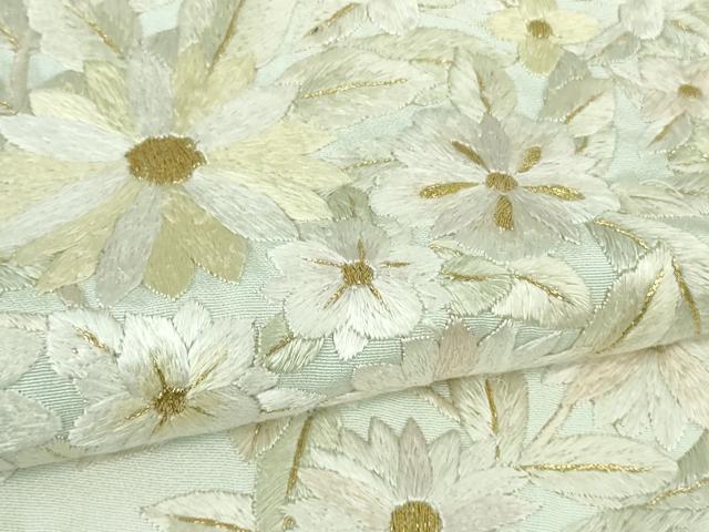 平和屋本店●極上 訪問着 総手刺繍 枝花文 暈し染め 金糸 逸品 DZAB2300kh6