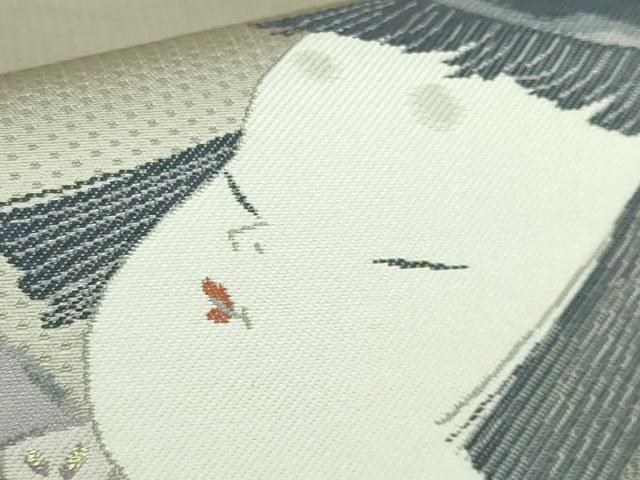 平和屋着物●極上 二代目・由水十久 本加賀友禅 西陣 長嶋成織物 ながしま帯 両面 太鼓柄袋帯 平安 証紙・色紙付き 逸品 DZAB2301kh6
