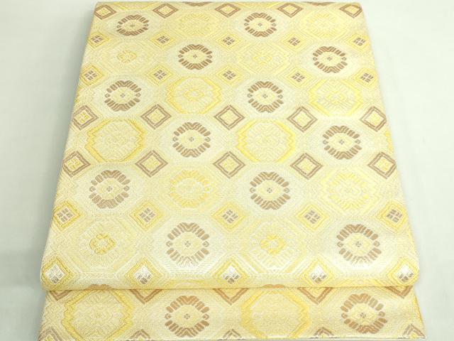 平和屋本店●極上 龍村美術織物 六通柄 本袋帯 幾何彩章文 金糸 逸品 DZAB2310kh6