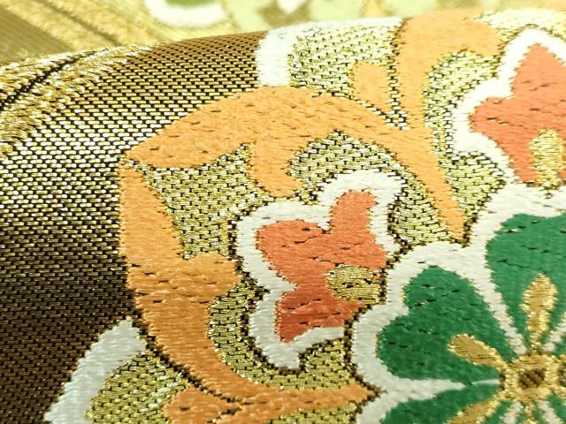 平和屋着物●極上 西陣 川島織物 六通柄袋帯 唐織 蜀江花文 金銀糸 逸品 DZAB2371kh6