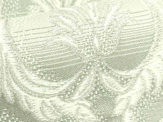 平和屋着物●極上 六通柄袋帯 洋花文 銀糸 逸品 DZAB2388kh6