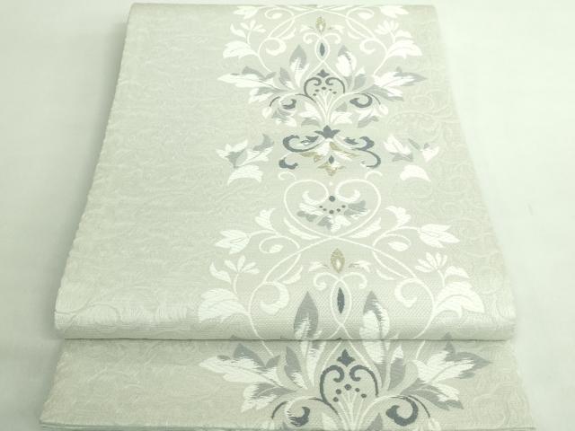平和屋着物●極上 六通柄袋帯 唐織 花唐草 金糸 逸品 DZAB2391kh6