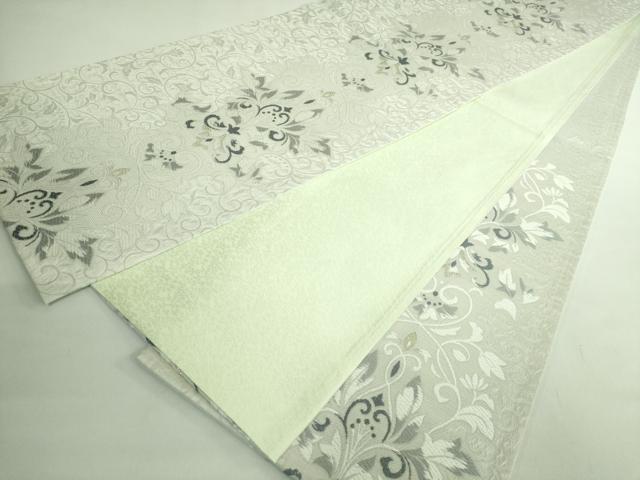平和屋着物●極上 六通柄袋帯 唐織 花唐草 金糸 逸品 DZAB2391kh6