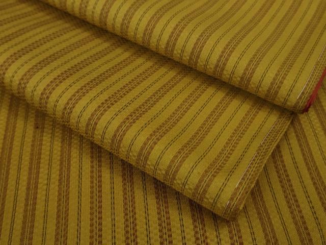 平和屋本店●極上　山下八百子　本場黄八丈　市松綾織　紬　間道　逸品　DZAB2421kh6 平和屋本店○極上 山下八百子 本場黄八丈 市松綾織 紬 間