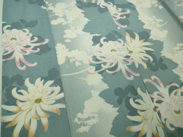 平和屋着物∴極上 夏物 浴衣 撫松庵 綿 乱菊 逸品 DZAB2434kh6