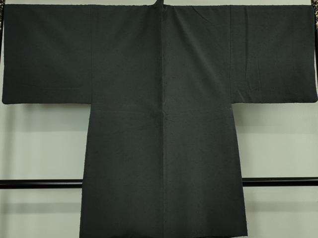 平和屋着物#極上 男性 長羽織 キングサイズ 髭紬 藍鉄色地 羽織紐付き 逸品 DZAB2453kh6