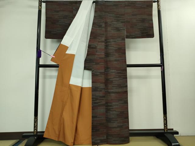 平和屋本店●極上 本場結城紬 重要無形文化財 100亀甲 エ霞 上代93万 証紙付き 逸品 DZAB2457kh6