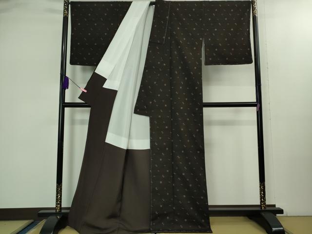 平和屋本店●極上 国指定重要無形文化財 本場久米島紬 草木染 手織 証紙付き 逸品 未使用 DZAB2461kh6