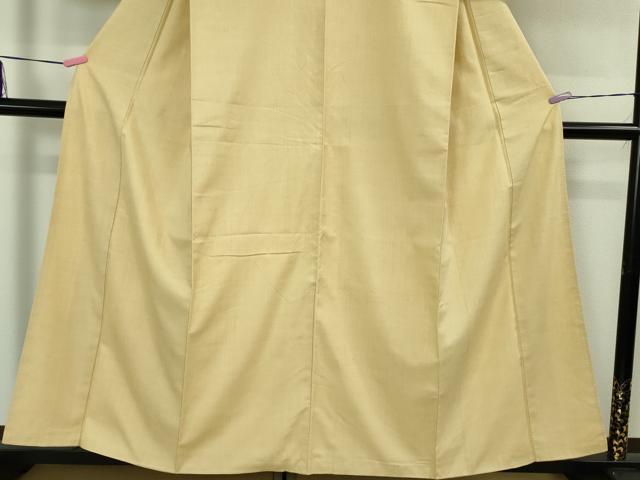 平和屋着物●極上 本場結城紬 重要無形文化財 色無地 砥粉色 逸品 DZAB2465kh6