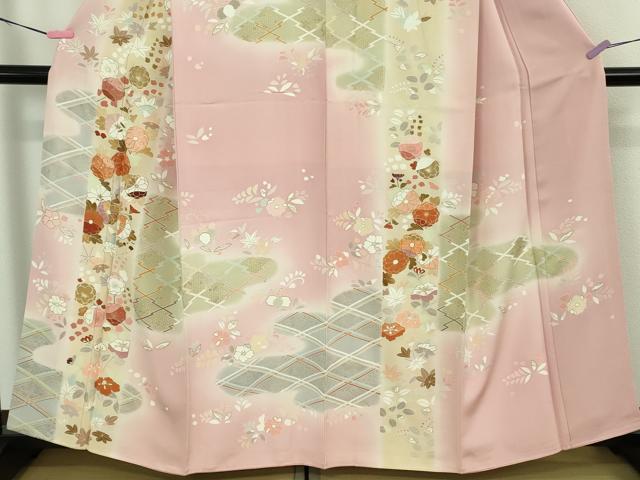 平和屋本店●極上 創業460年・千總 訪問着 駒刺繍 辻が花 虹色地 暈し染め 金彩 三越扱い 逸品 DZAB2472kh6