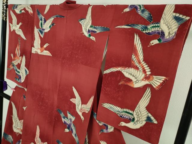 平和屋本店●超希少 染彩芸術の巨匠 皆川月華 ろうけつ染 訪問着 刺繍 飛鳥文 暈し染め 逸品 DZAB2483kh6
