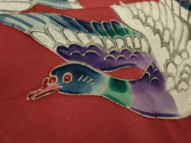 平和屋本店●超希少 染彩芸術の巨匠 皆川月華 ろうけつ染 訪問着 刺繍 飛鳥文 暈し染め 逸品 DZAB2483kh6